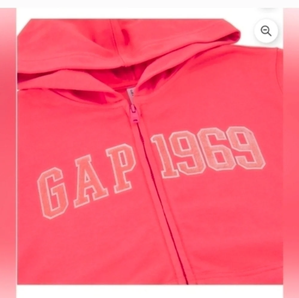 Gap Kids Full Zip French Terry Jacket Pink Size L 10-12
